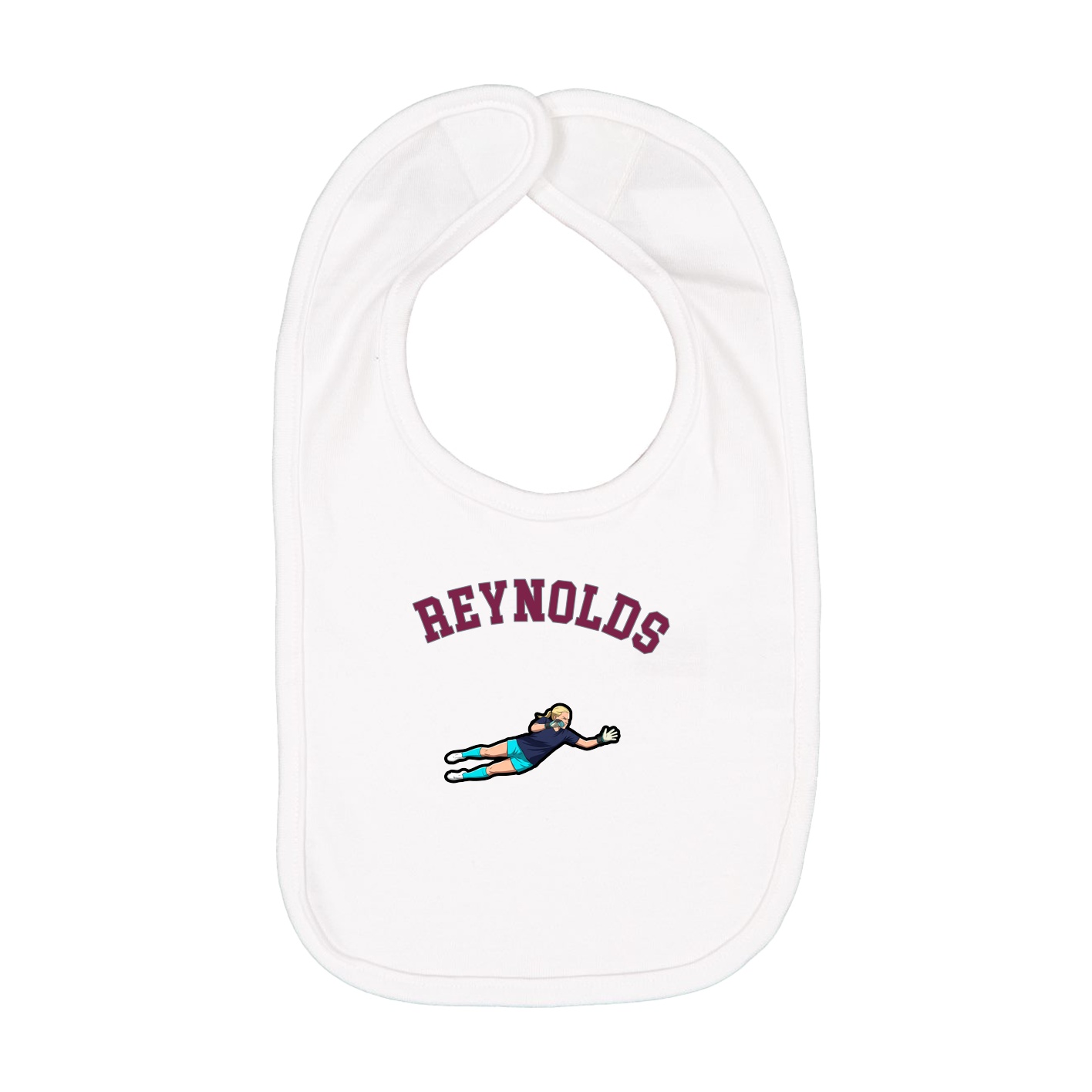 Infant Bib — Shirsey Arch in White