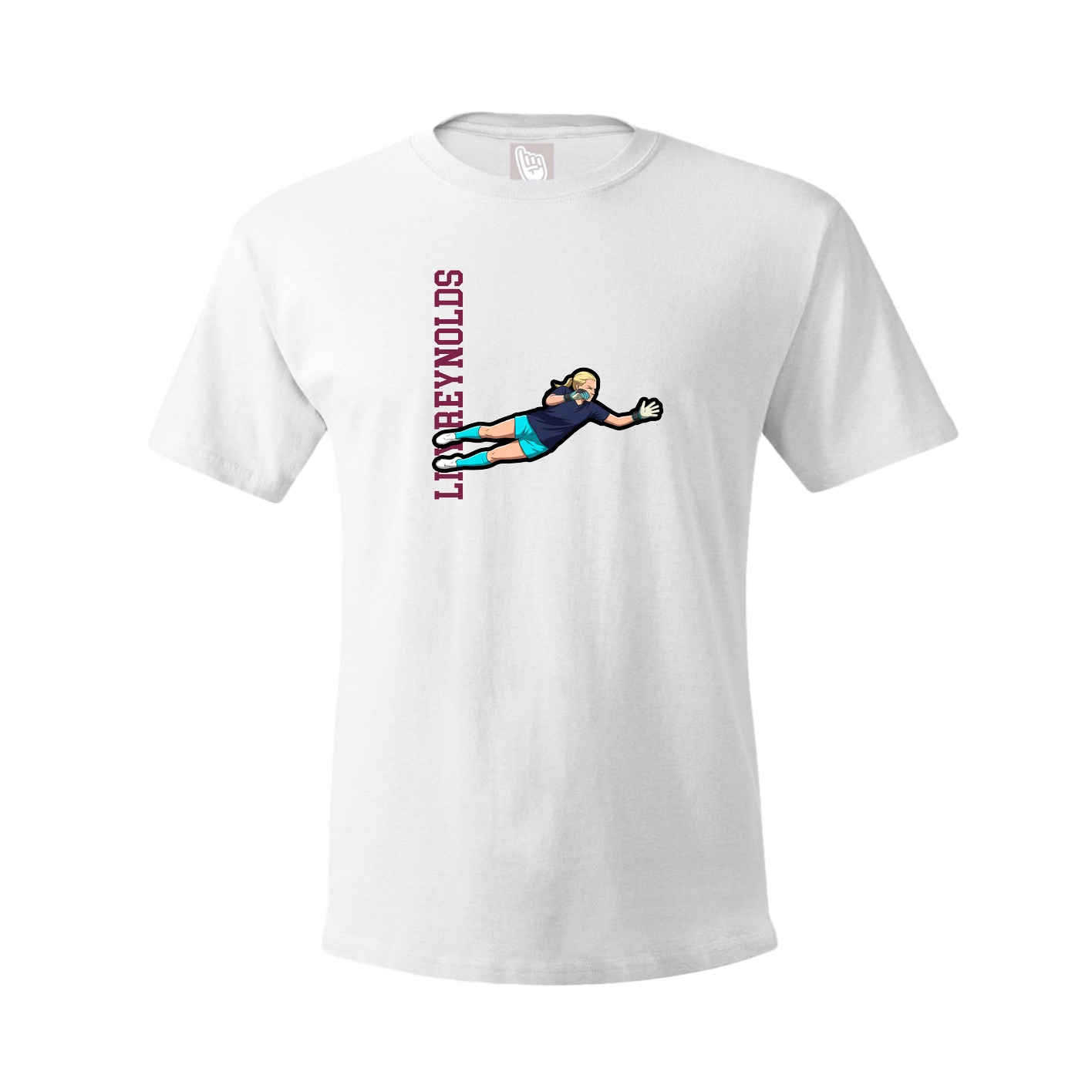 Tee — Name Vertical in White
