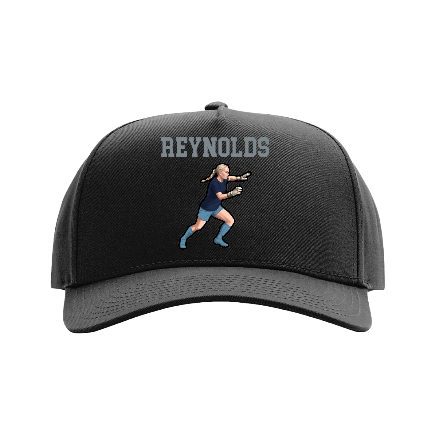 Full Fabric Five-Panel Champ Cap — Shirsey in Black