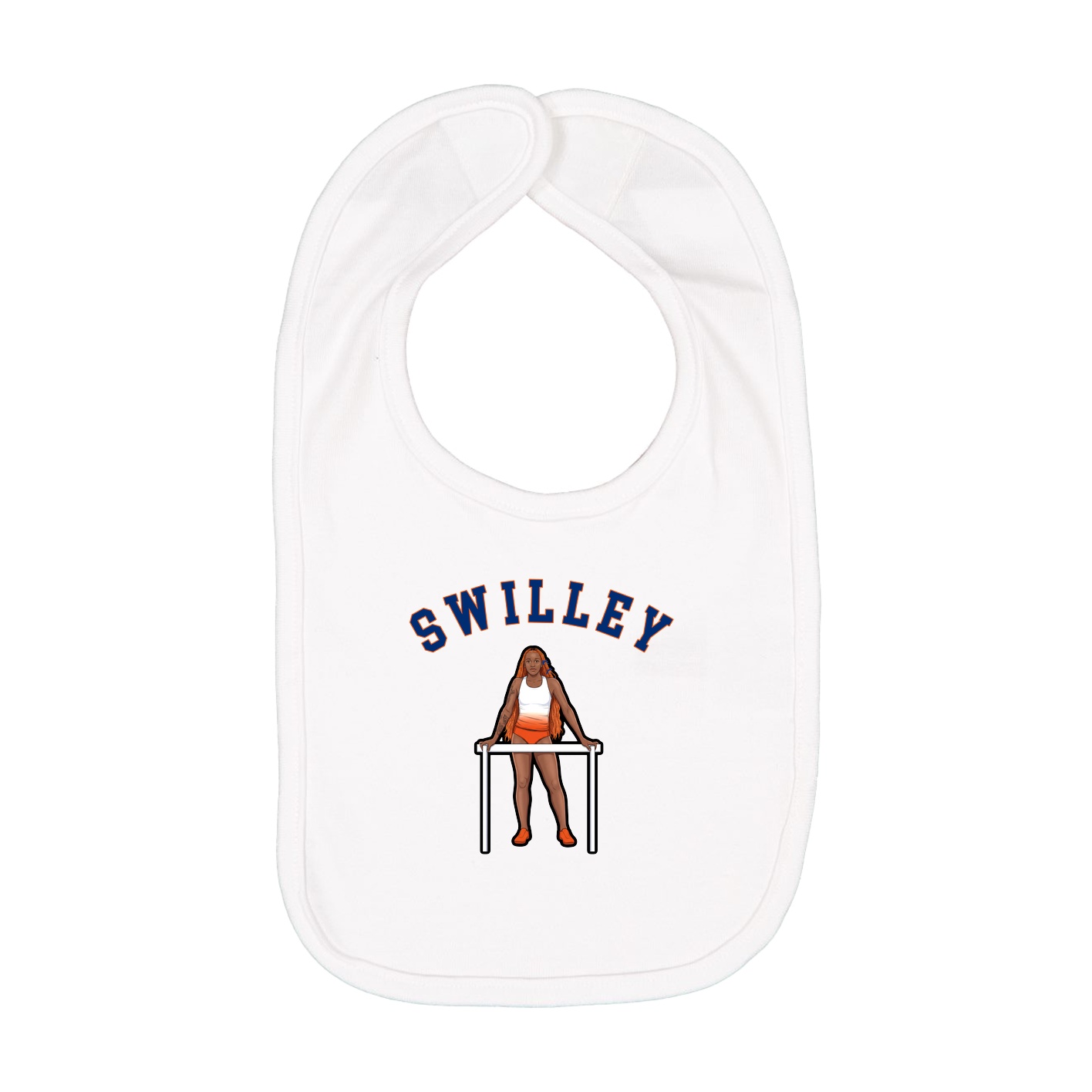 Infant Bib — Shirsey Arch in White
