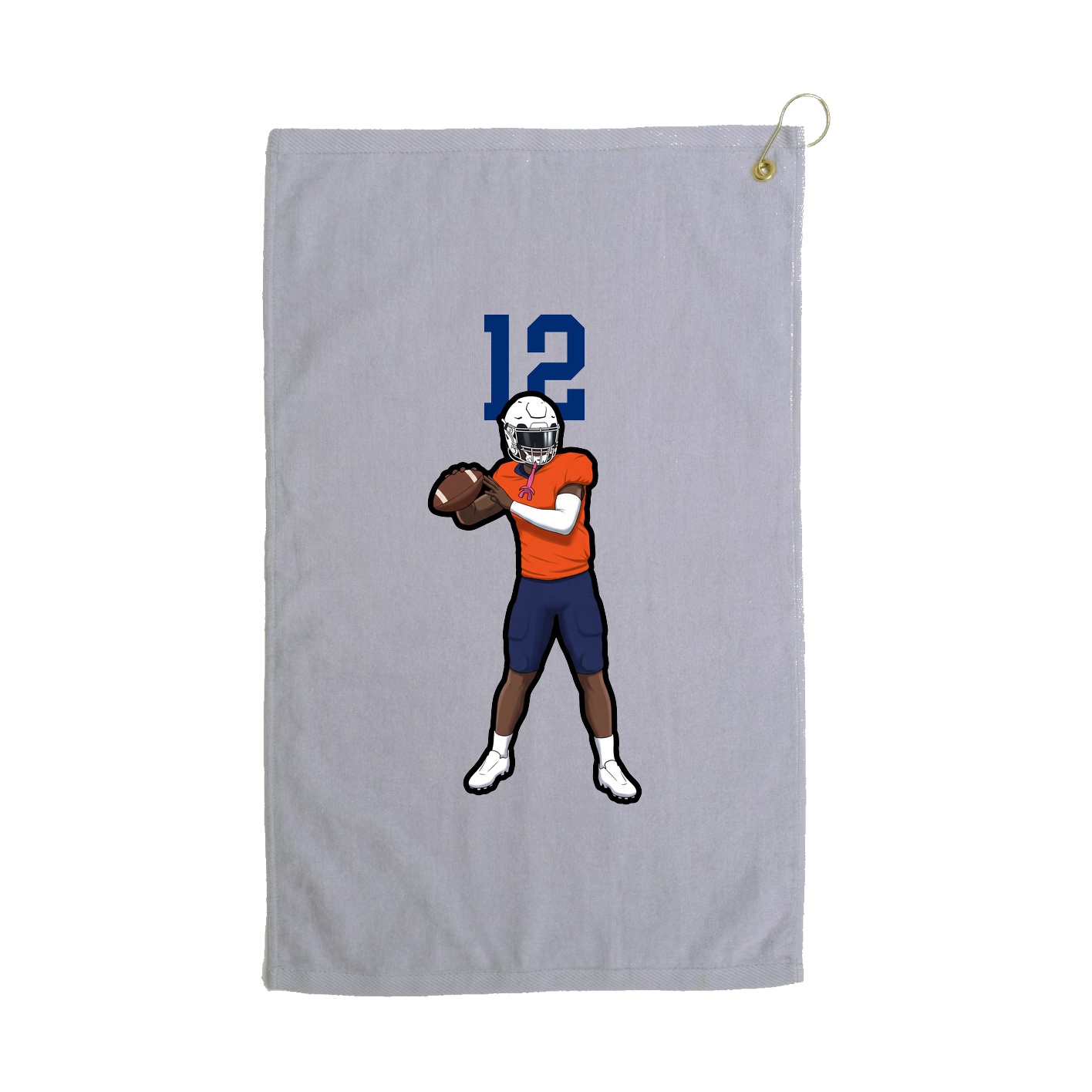 Golf Towel — Number Top in Grey