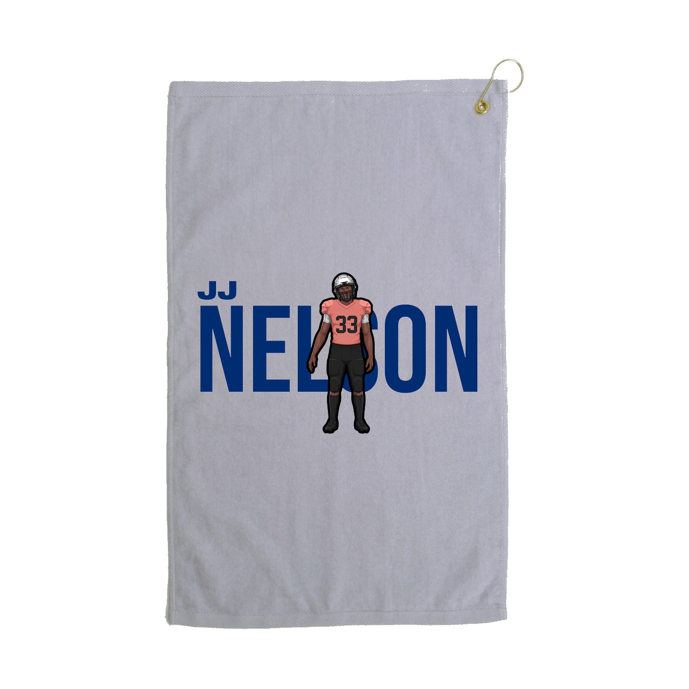 Golf Towel — Player Name in Grey