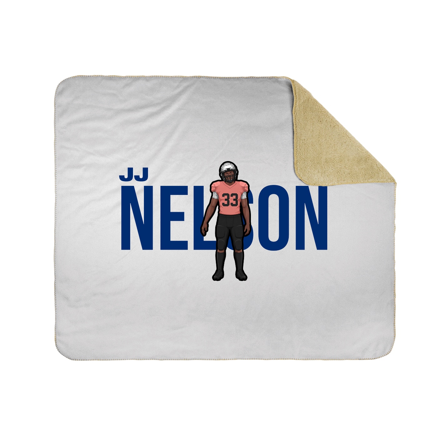 Throw Blanket — Player Name in White