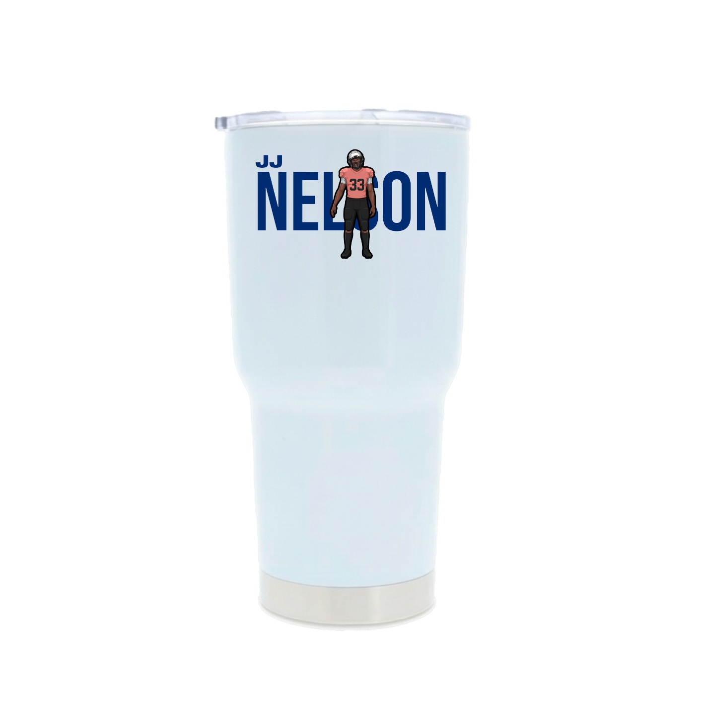 30oz Stainless Steel Tumbler — Player Name in White