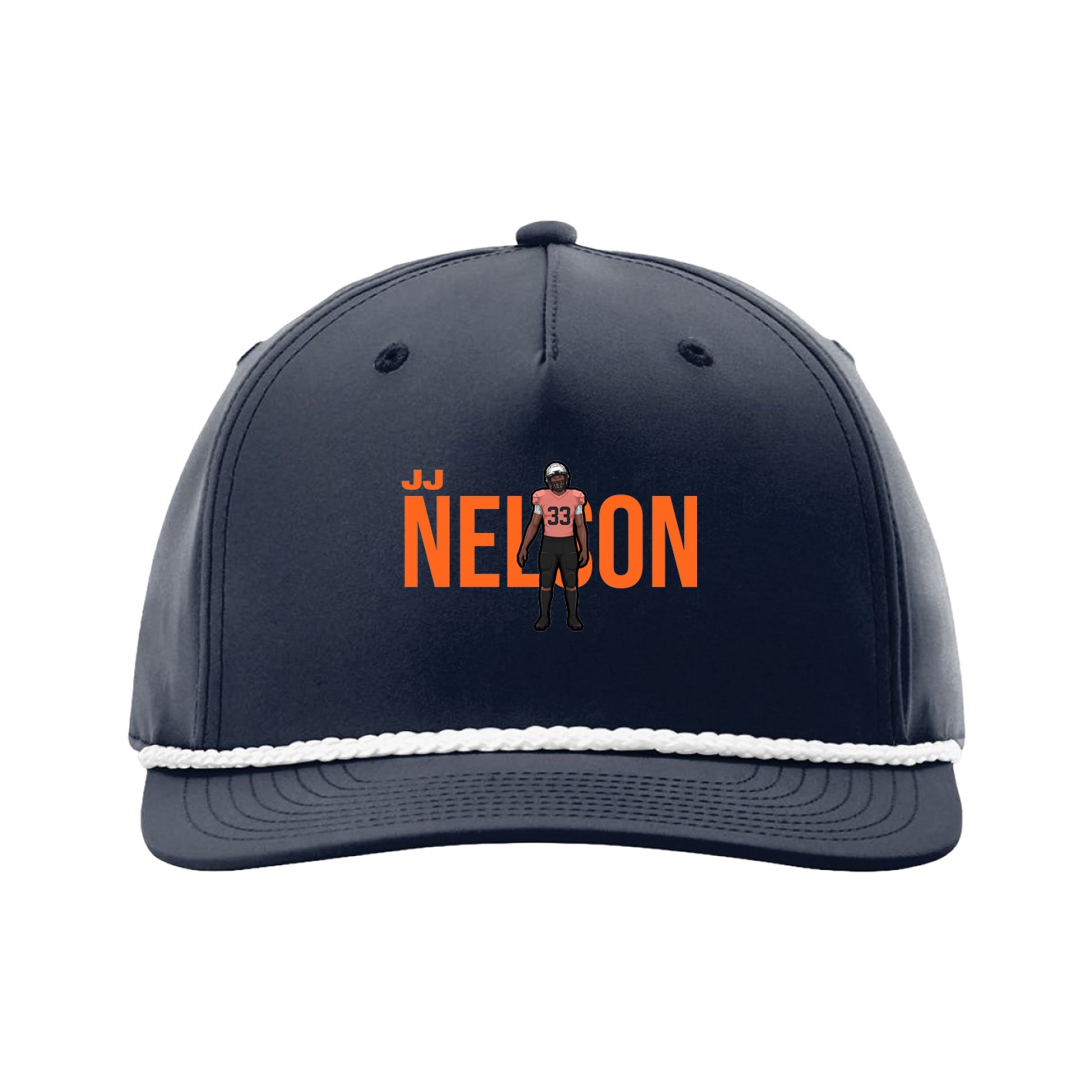 Five-Panel Classic Rope Cap — Player Name in Navy