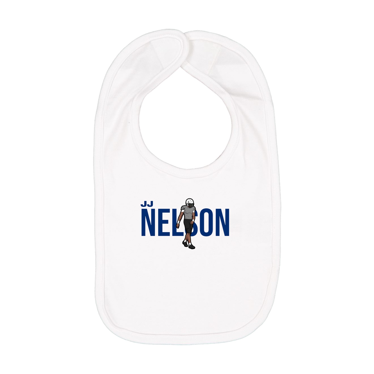 Infant Bib — Player Name in White