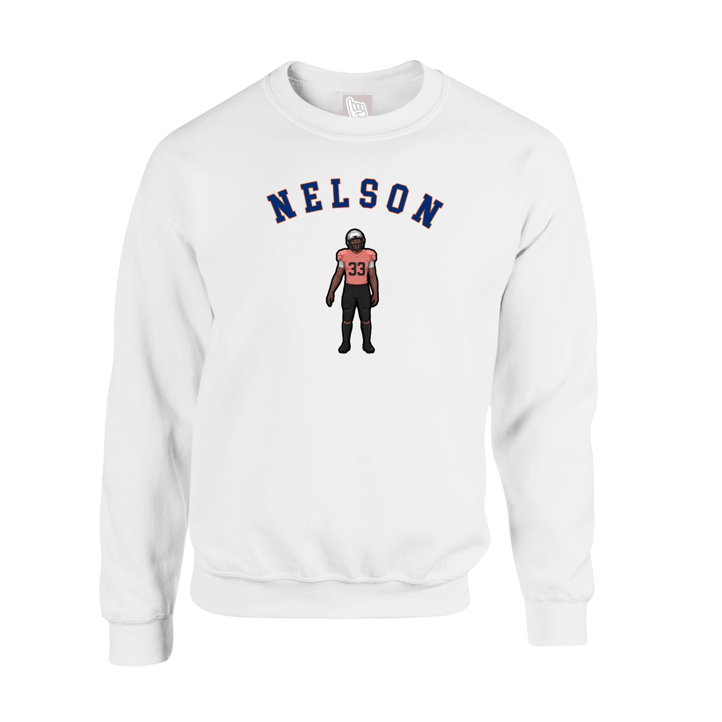 Fleece Crew — Shirsey Arch in White