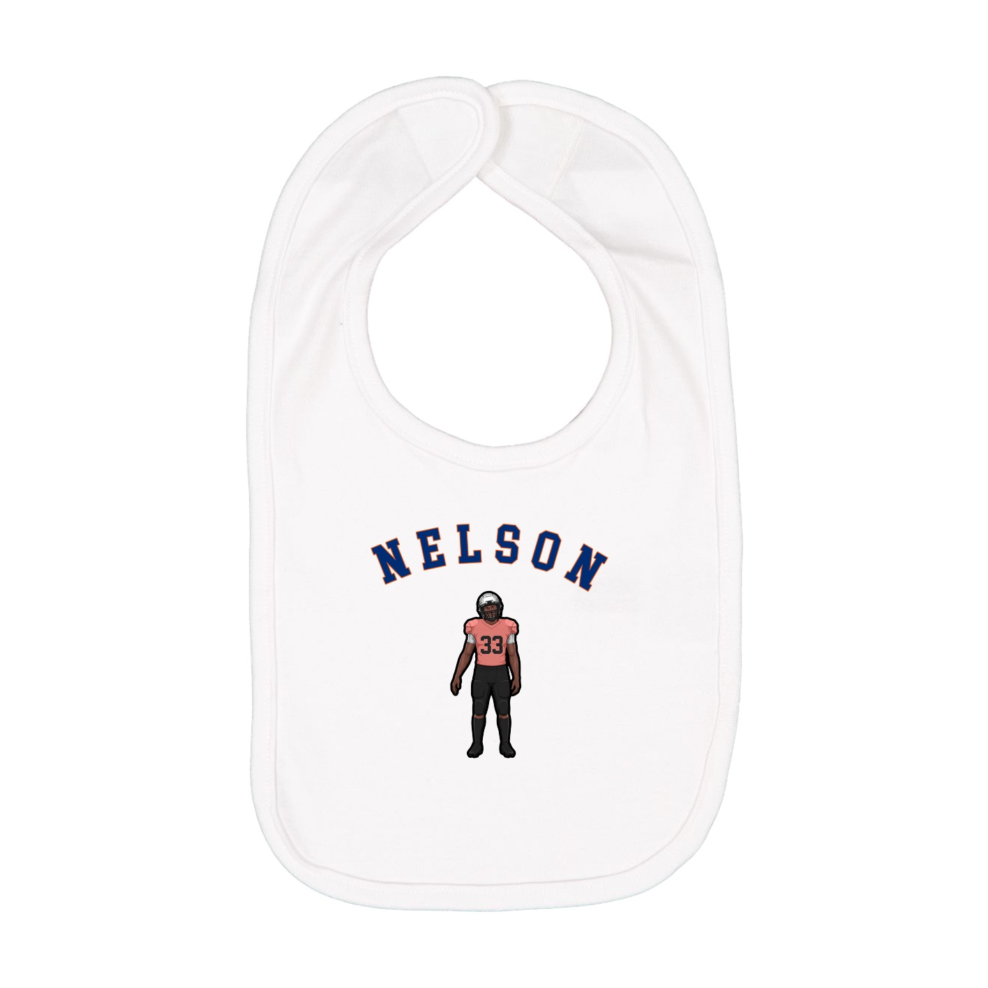 Infant Bib — Shirsey Arch in White