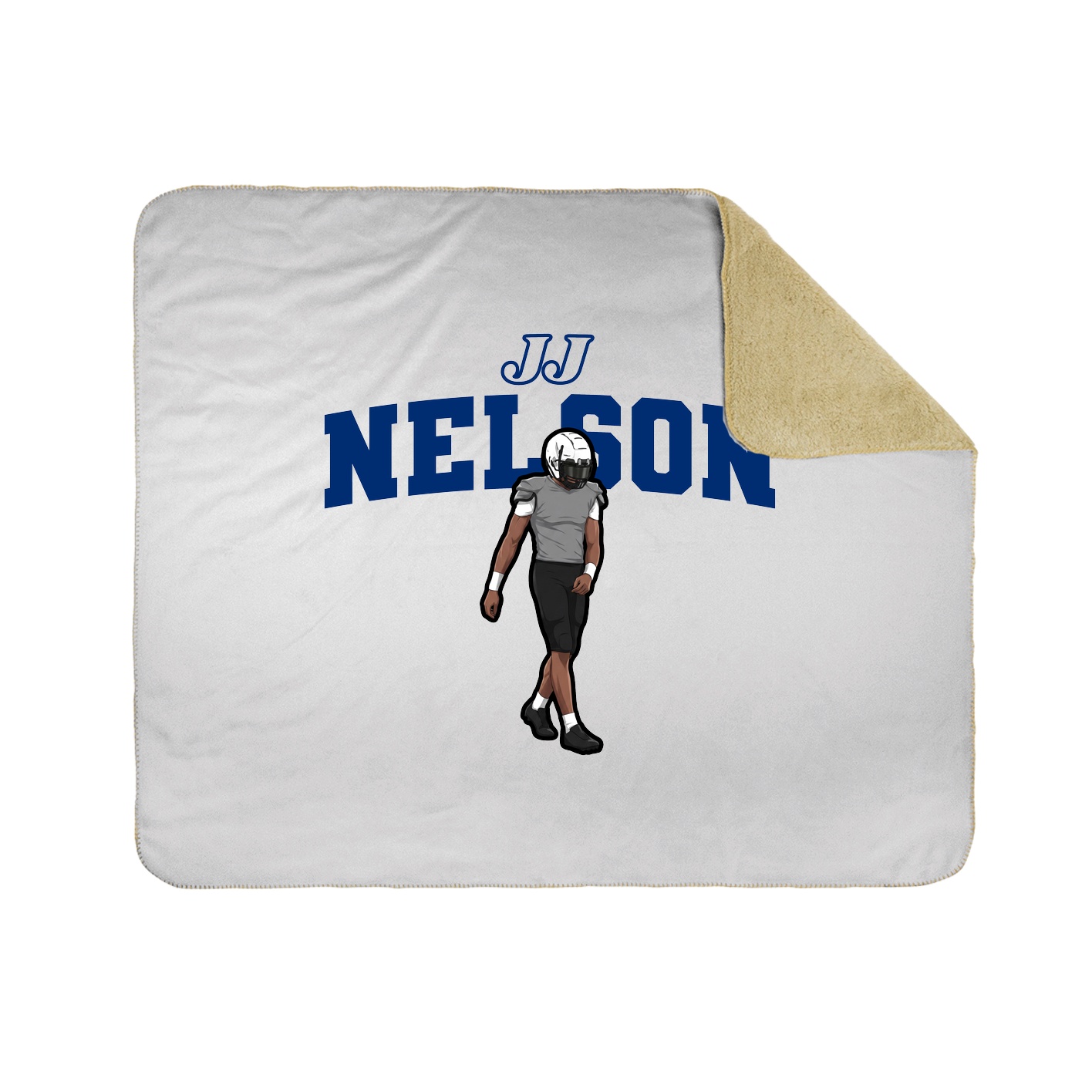 Throw Blanket — Name Arch in White