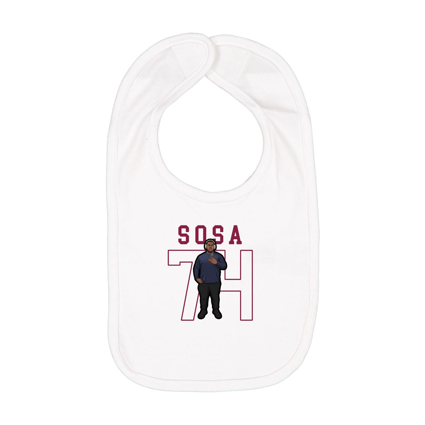 Infant Bib — Shirsey in White