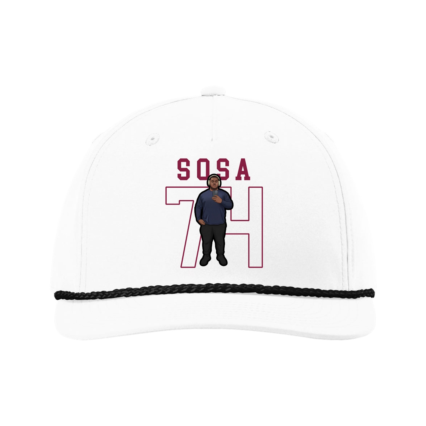 Five-Panel Classic Rope Cap — Shirsey in White