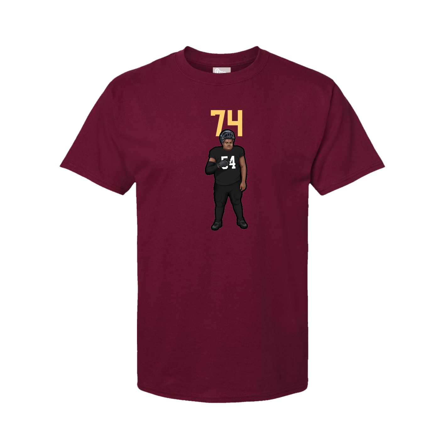 Youth Tee — Number Top in Cardinal