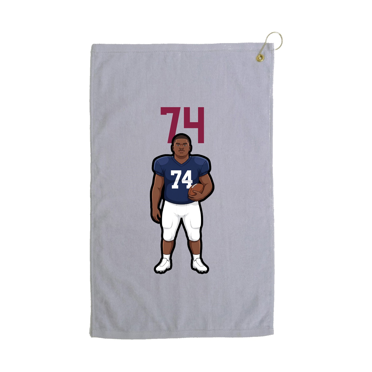 Golf Towel — Number Top in Grey