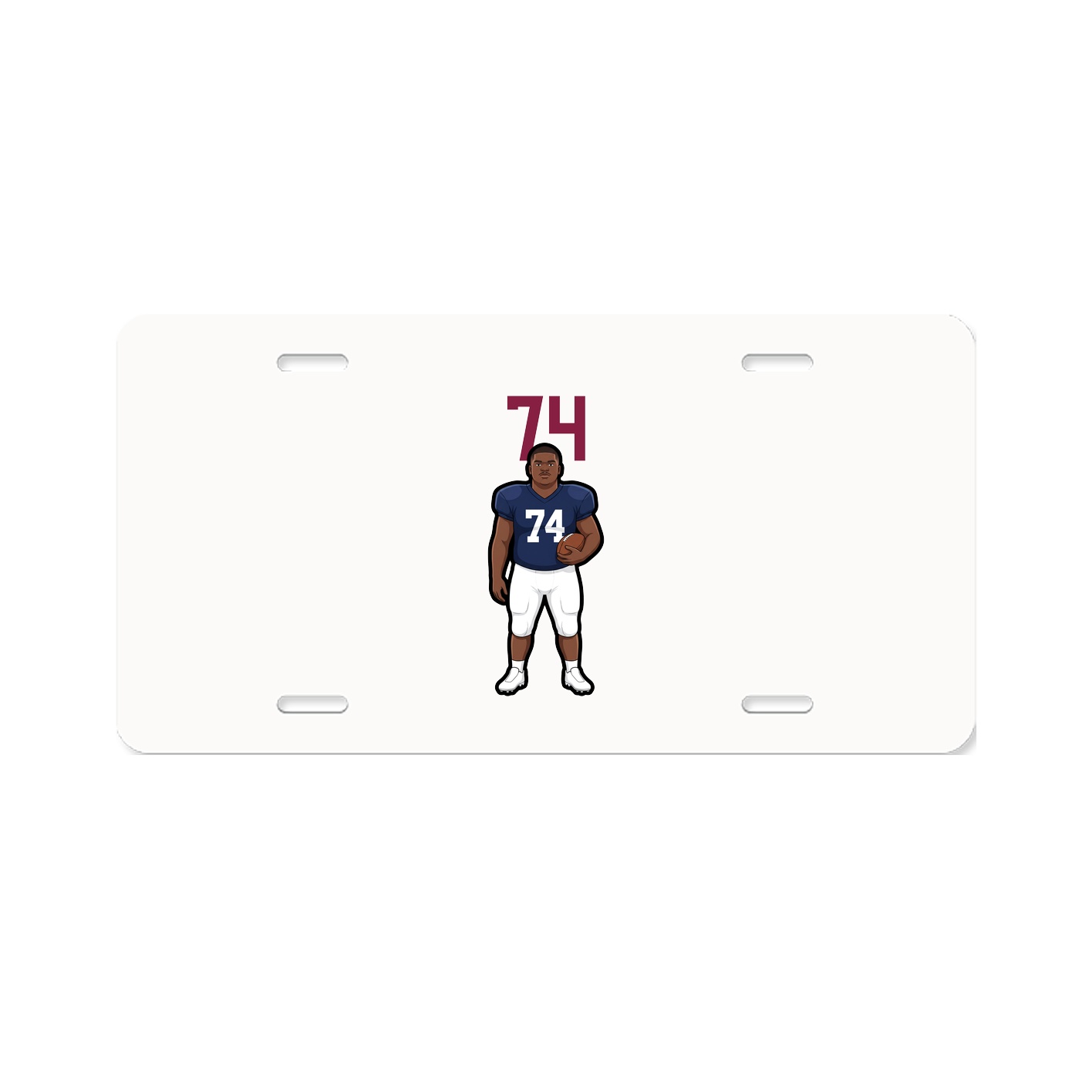 License Plate — Number Top in Classic