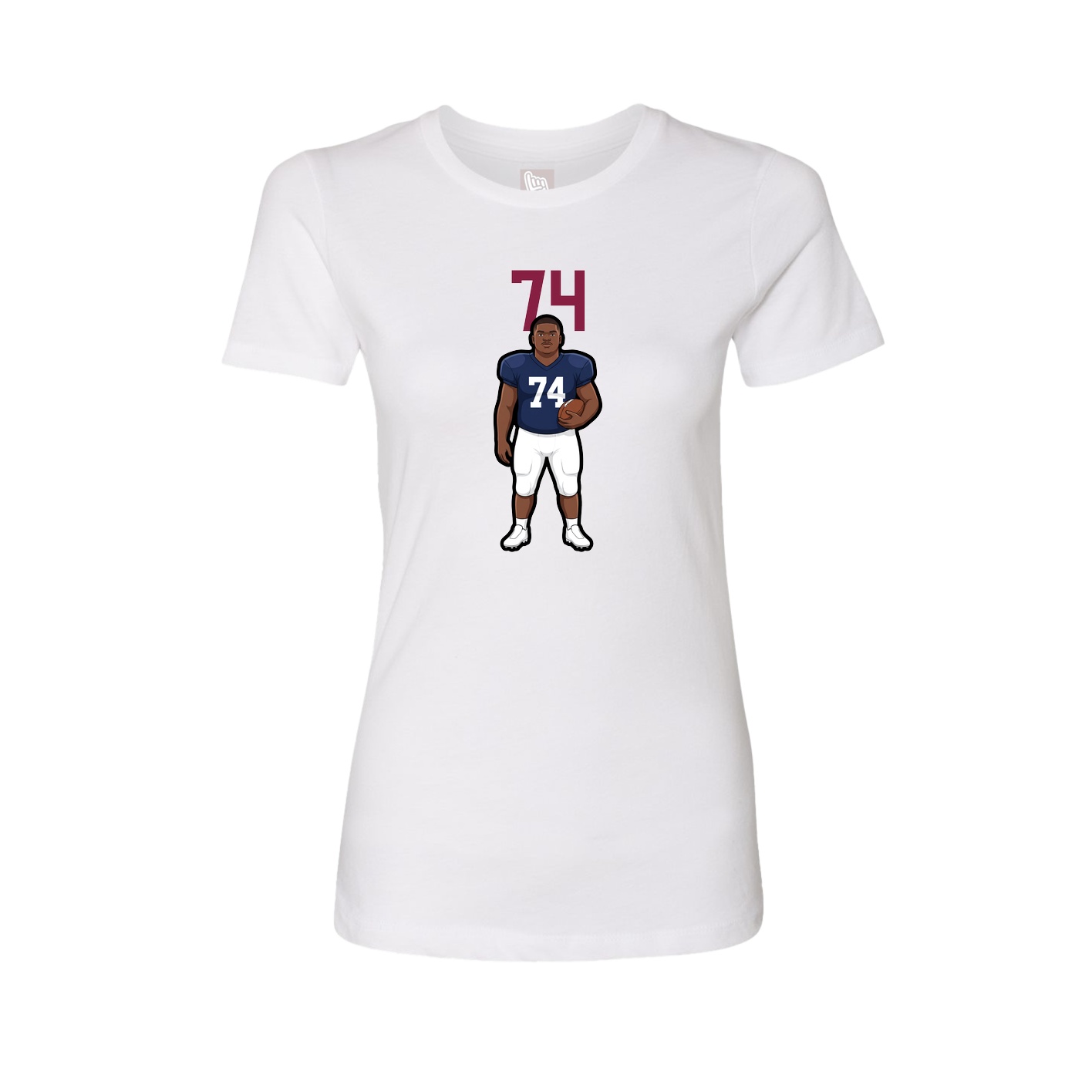 Fitted Women's Tee — Number Top in White