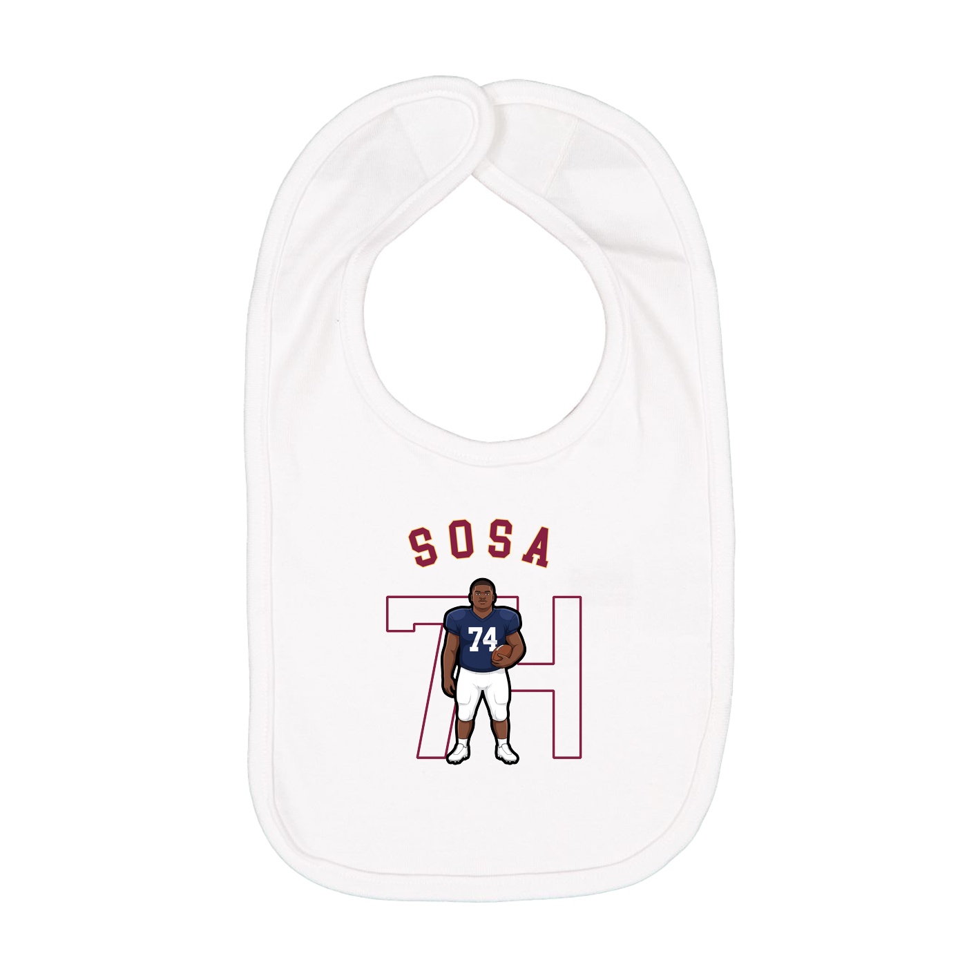 Infant Bib — Shirsey Arch in White