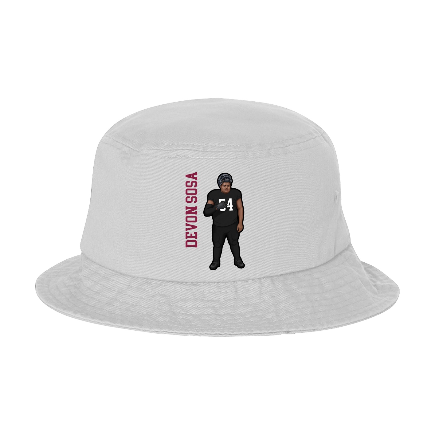 Bucket Cap — Name Vertical in White
