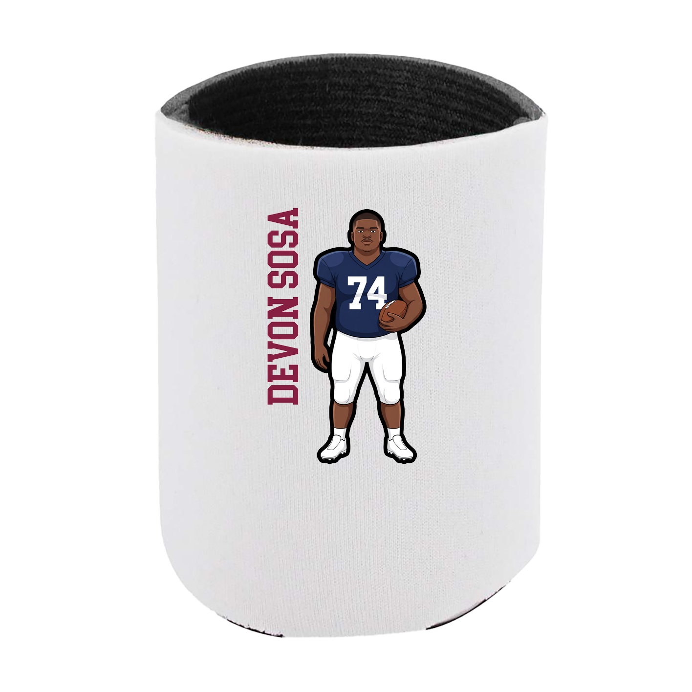 Can Holder — Name Vertical in White