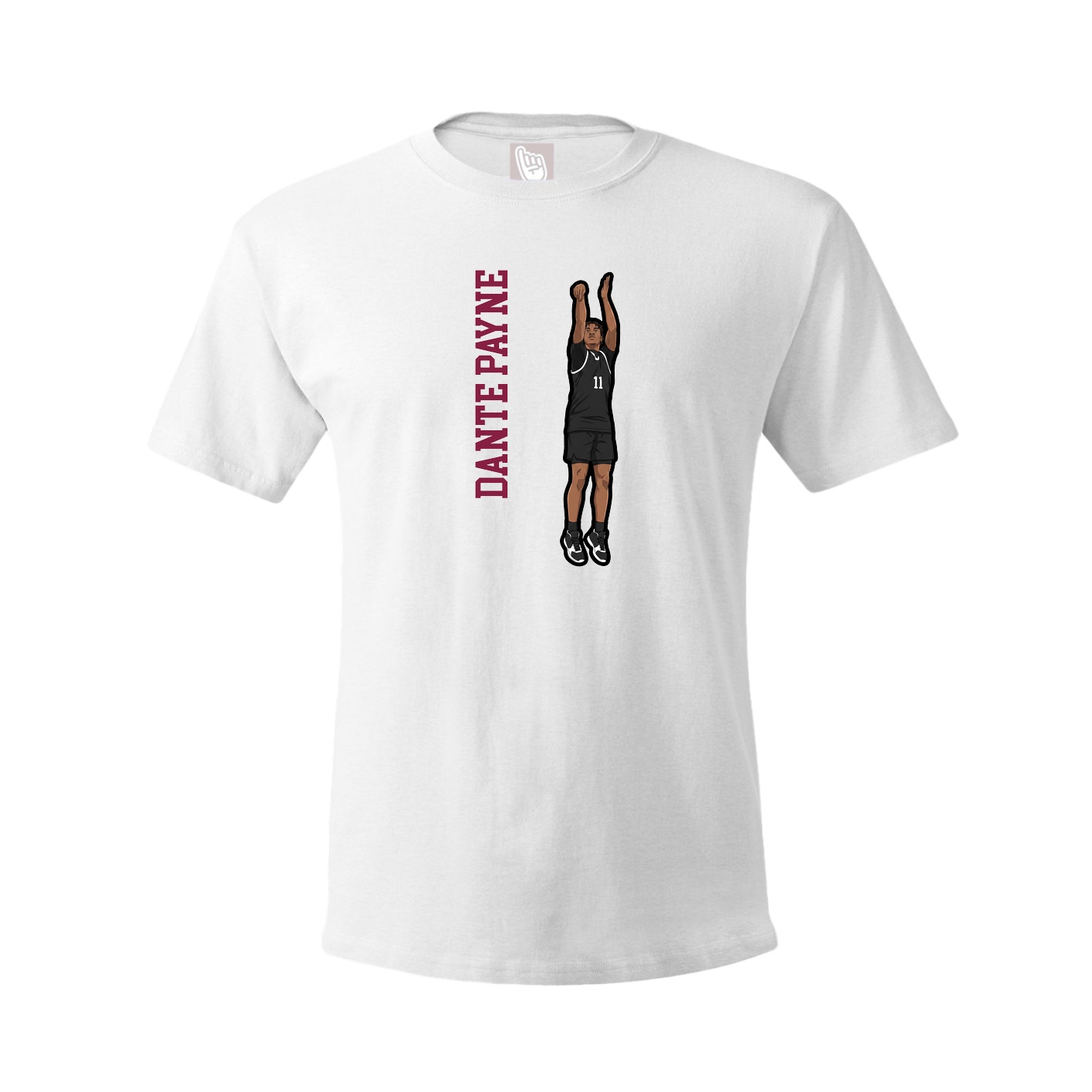 Tee — Name Vertical in White