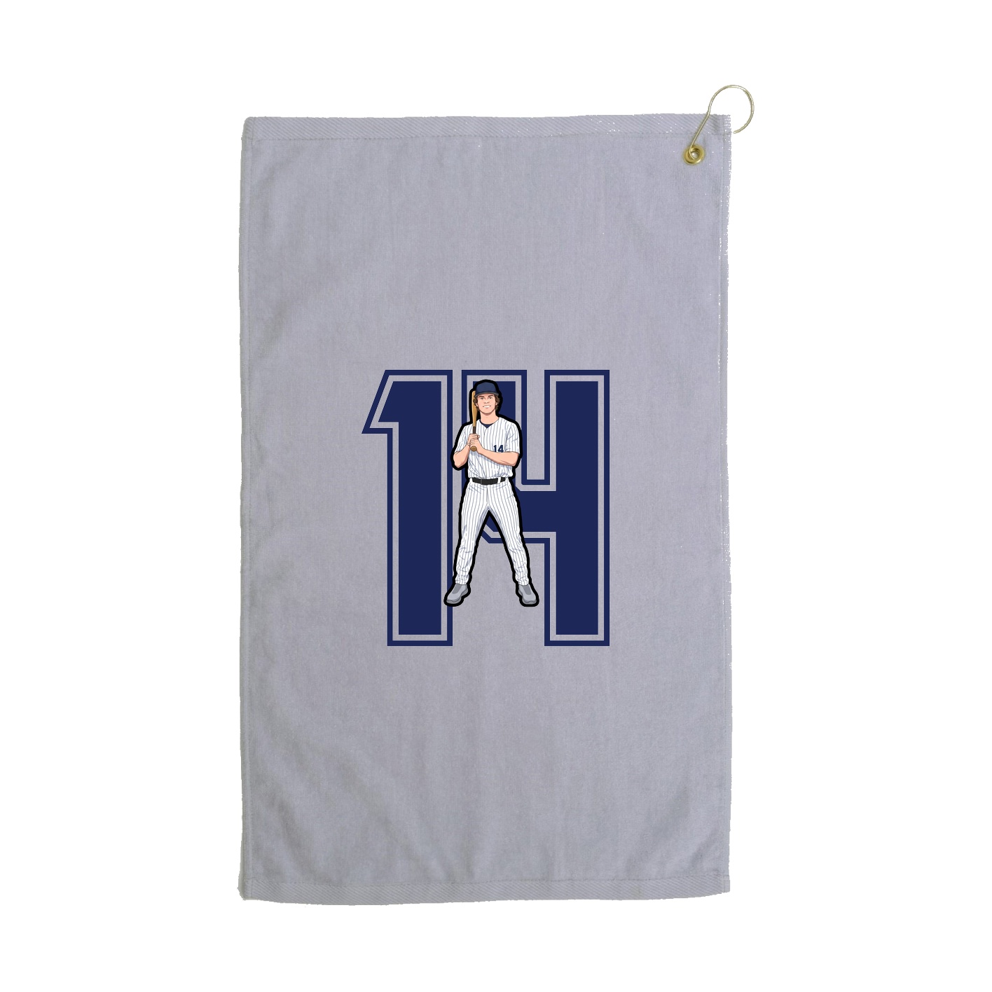 Golf Towel — Number in Grey