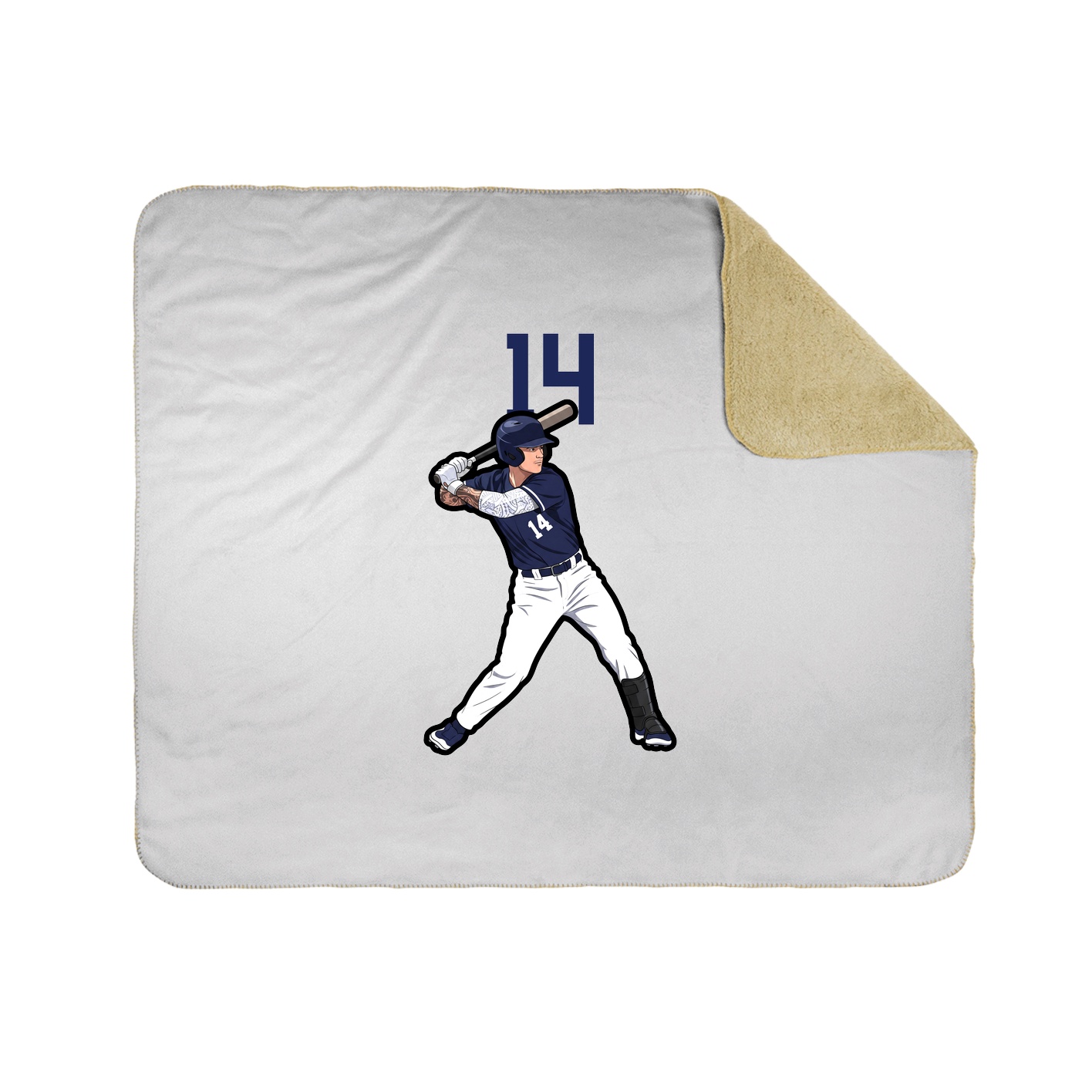 Throw Blanket — Number Top in White