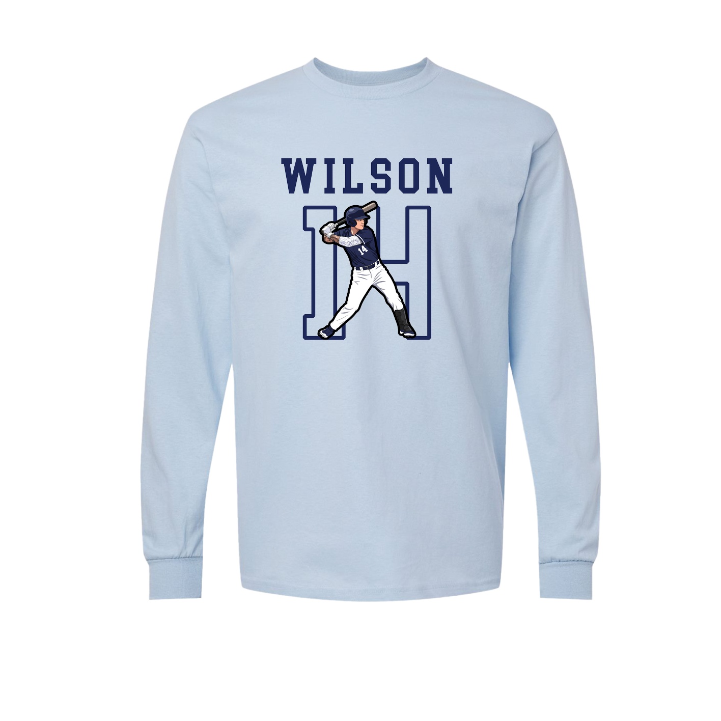 Long Sleeve Tee — Shirsey in Light Blue