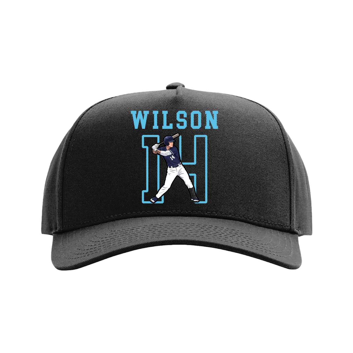 Full Fabric Five-Panel Champ Cap — Shirsey in Black