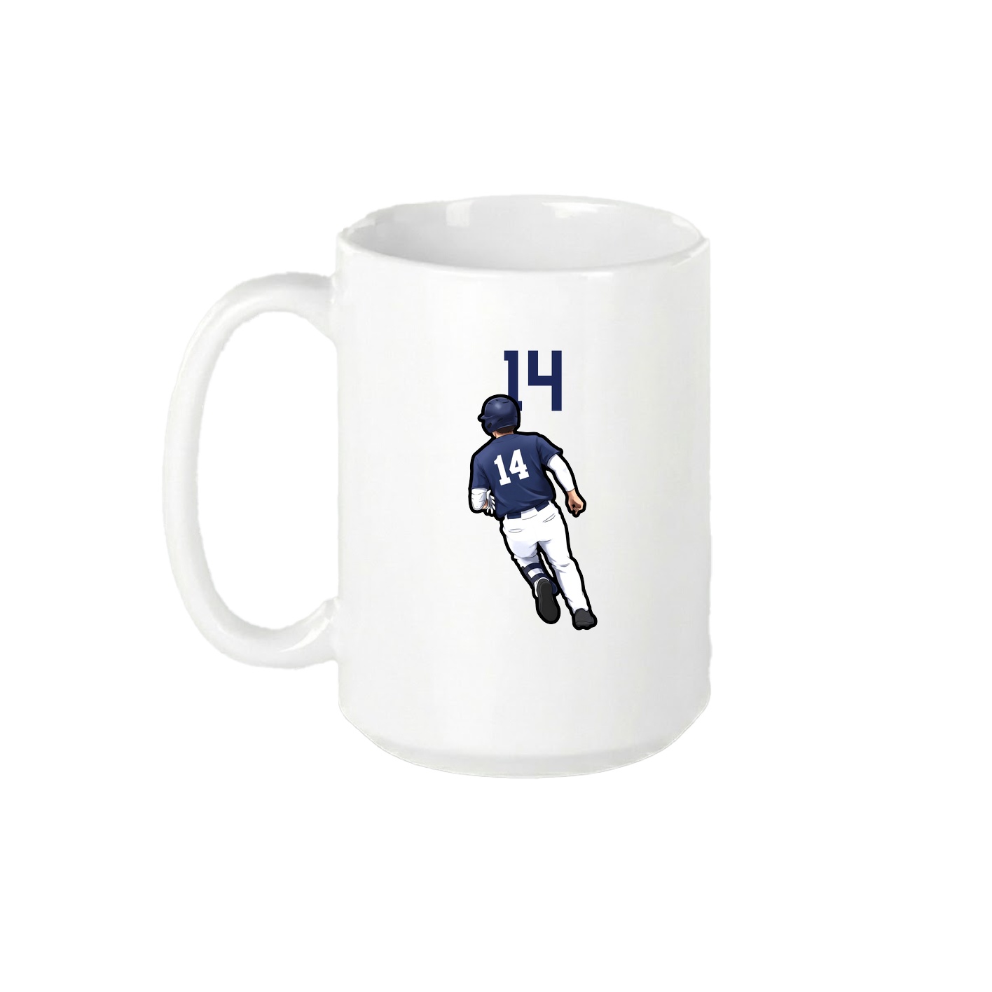 15oz Coffee Mug — Number Top in White