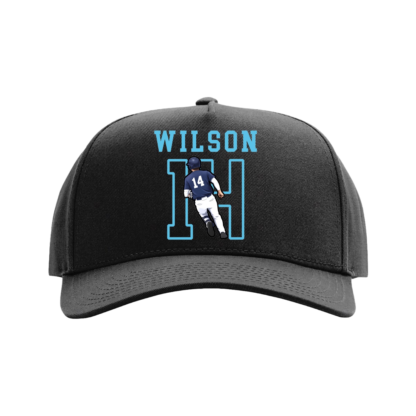 Full Fabric Five-Panel Champ Cap — Shirsey in Black