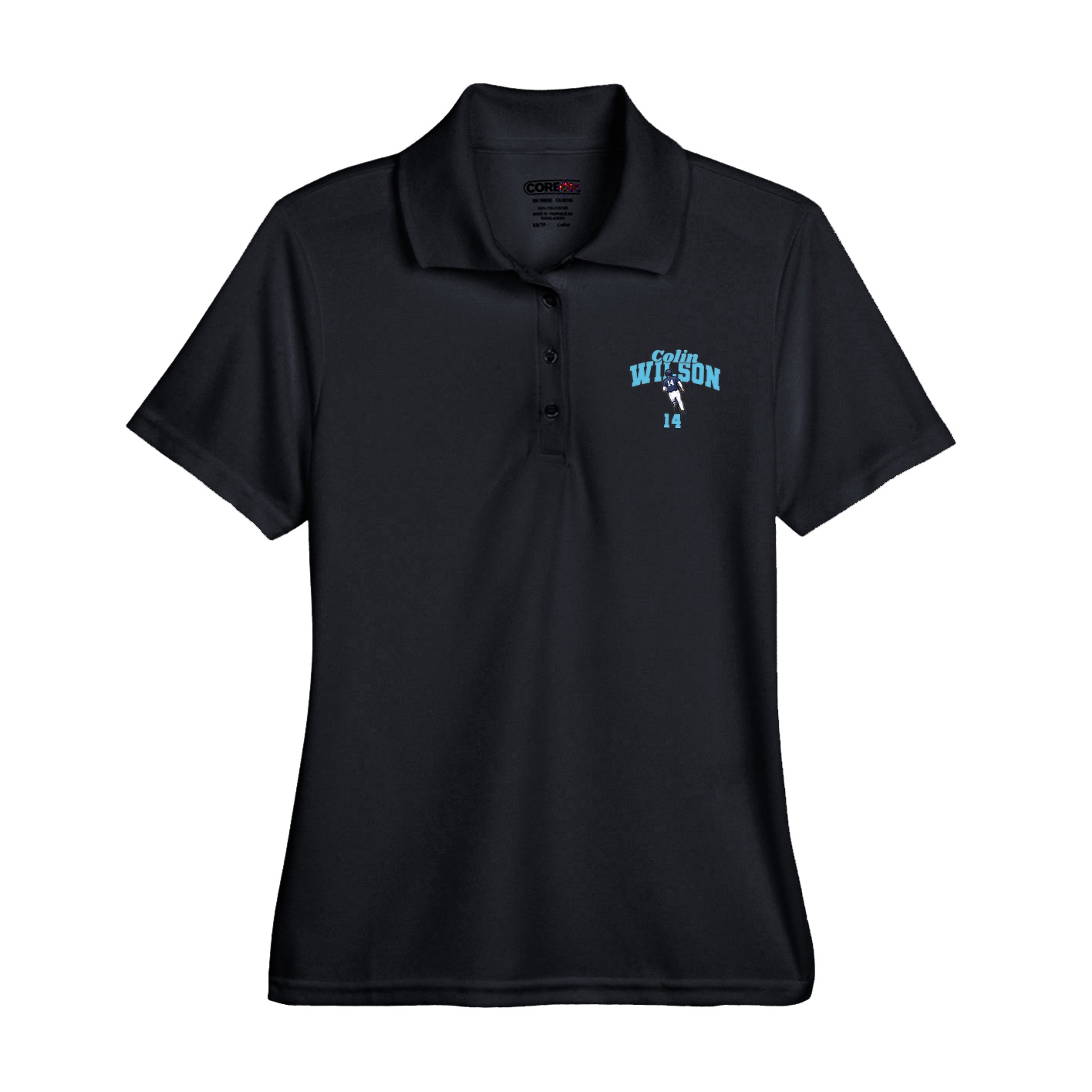 Womens Performance Polo — Signature Arch in Black