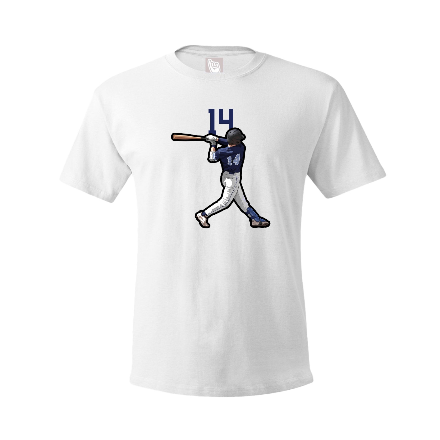 Youth Tee — Number Top in White