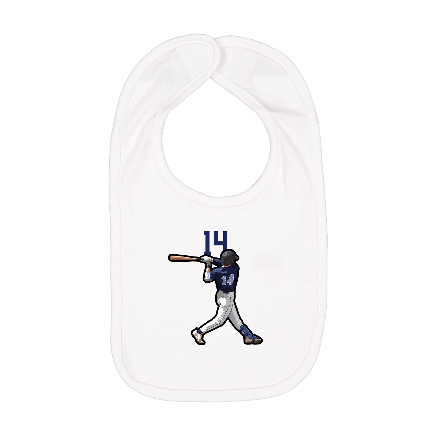 Infant Bib — Number Top in White