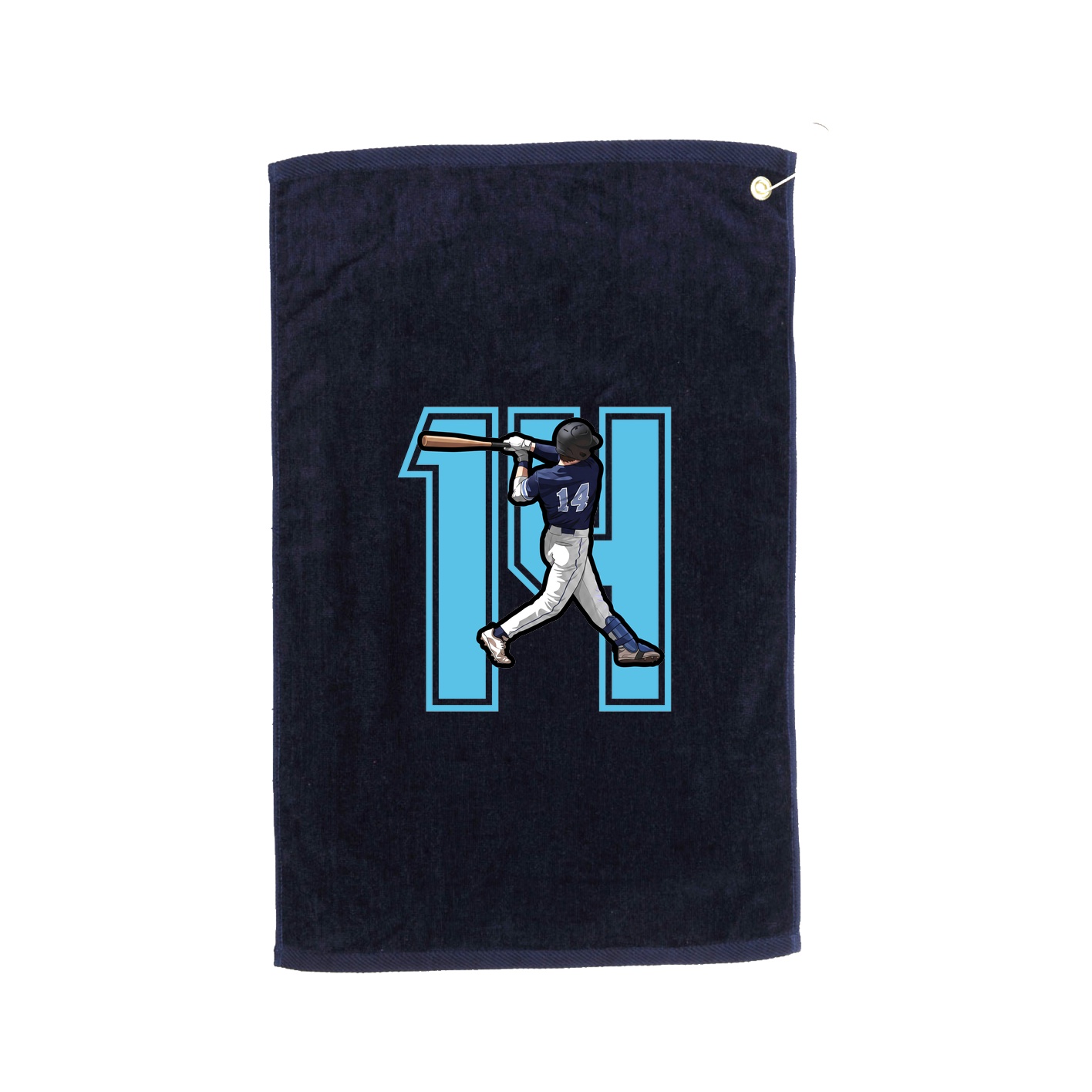 Golf Towel — Number in Navy