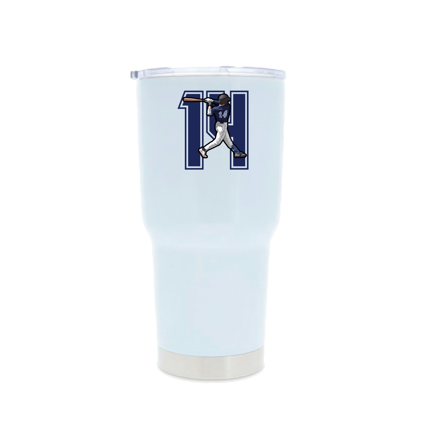 30oz Stainless Steel Tumbler — Number in White