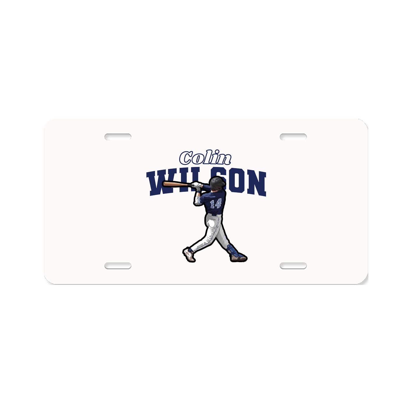 License Plate — Name Arch in Classic