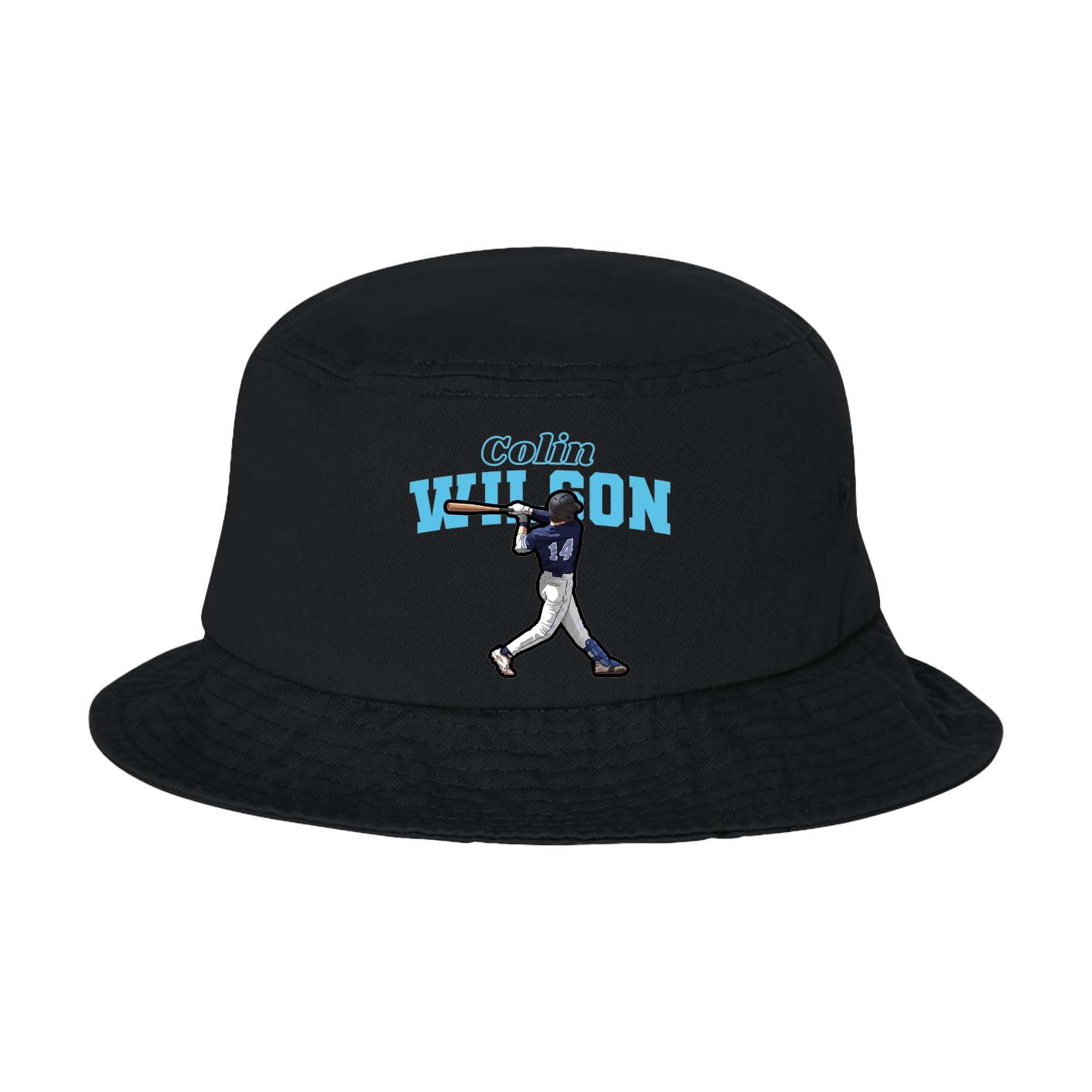 Bucket Cap — Name Arch in Black