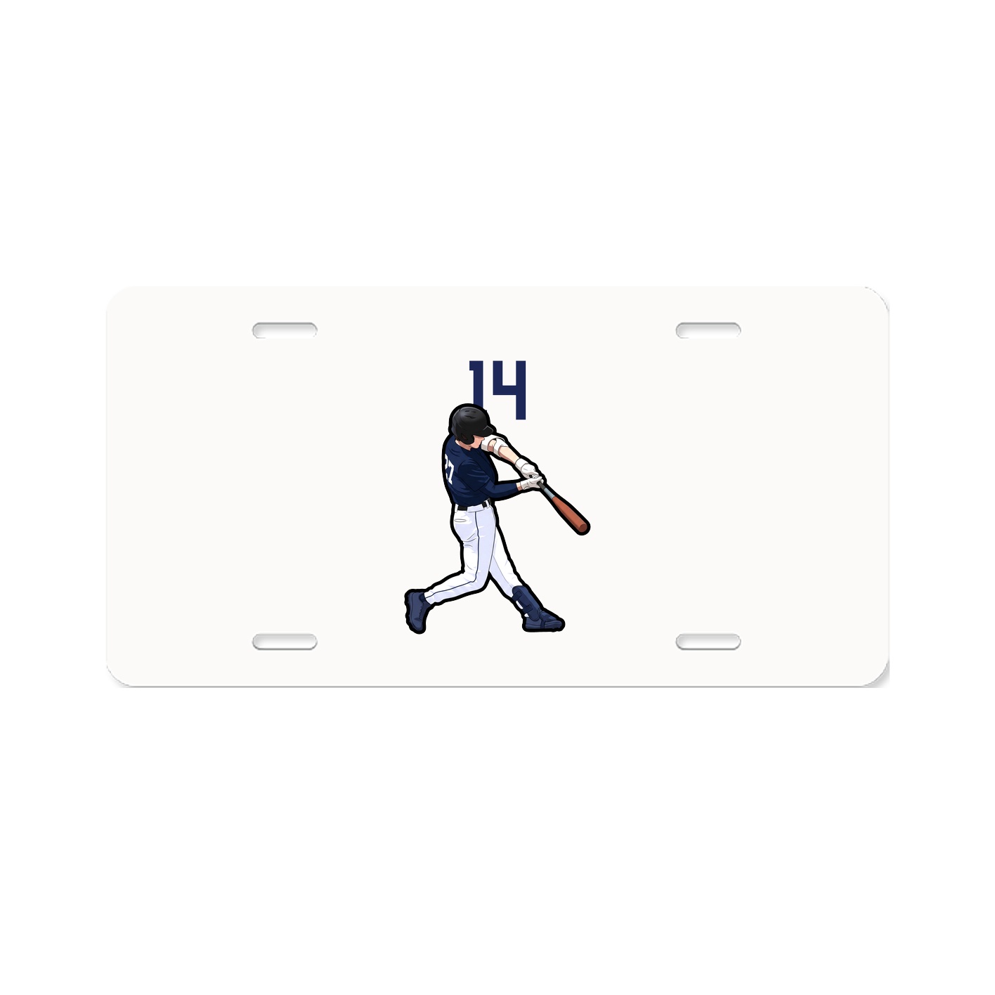 License Plate — Number Top in Classic
