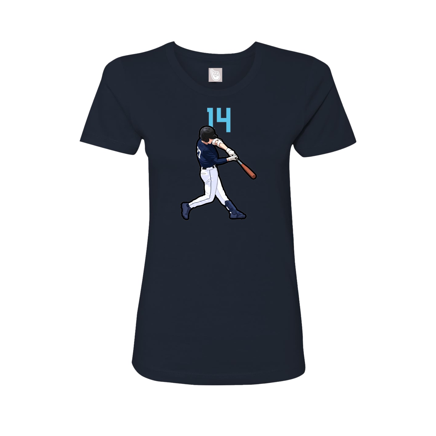Womens Tee — Number Top in Navy