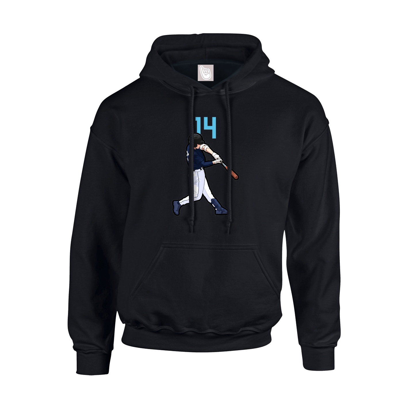 Youth Hoodie — Number Top in Black