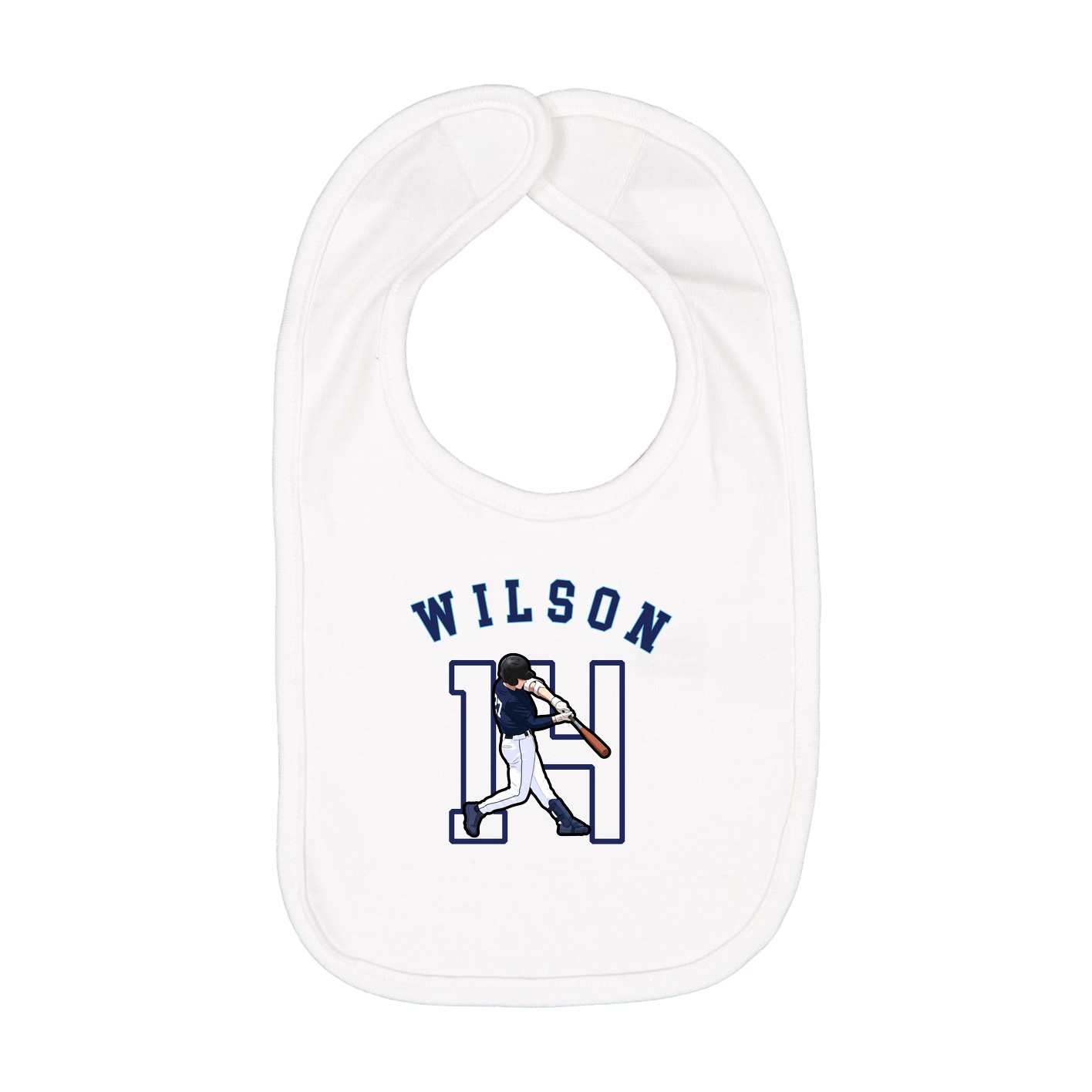 Infant Bib — Shirsey Arch in White