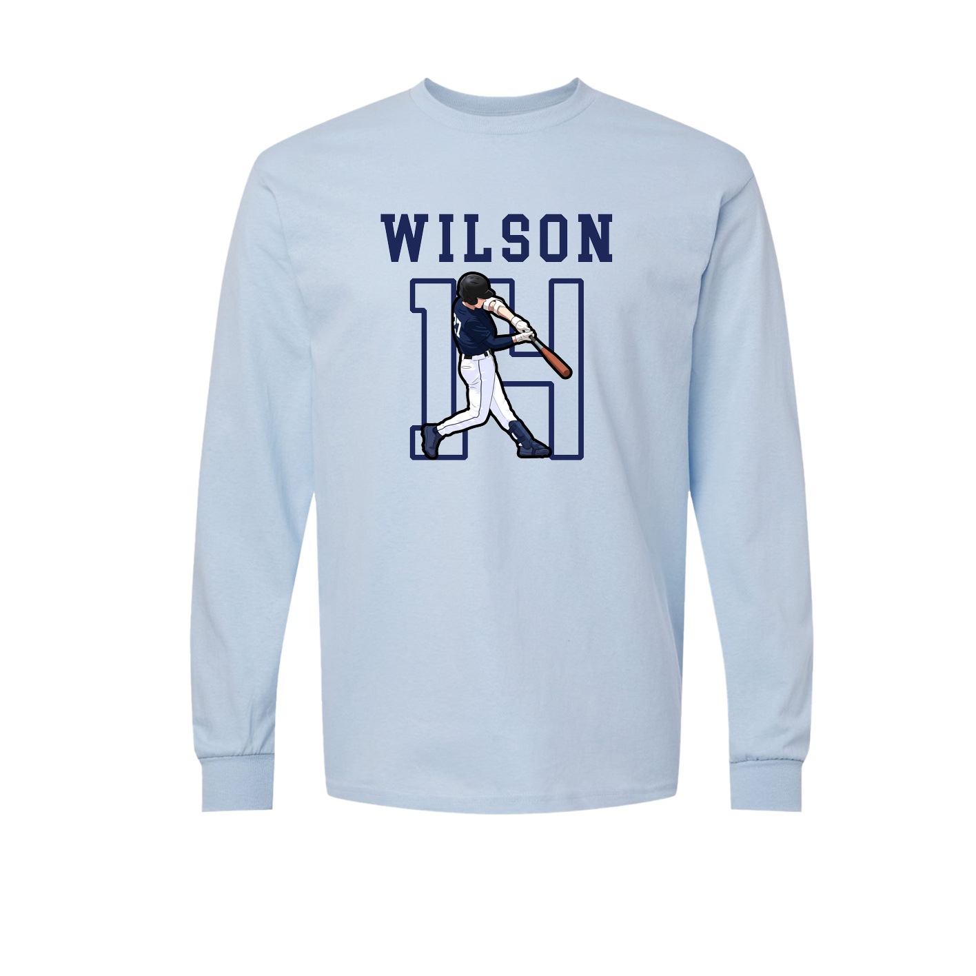 Long Sleeve Tee — Shirsey in Light Blue