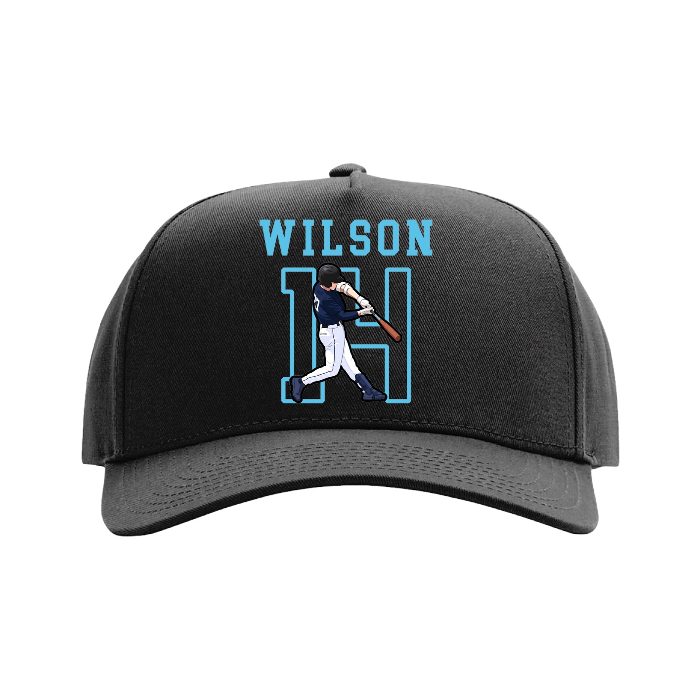 Full Fabric Five-Panel Champ Cap — Shirsey in Black