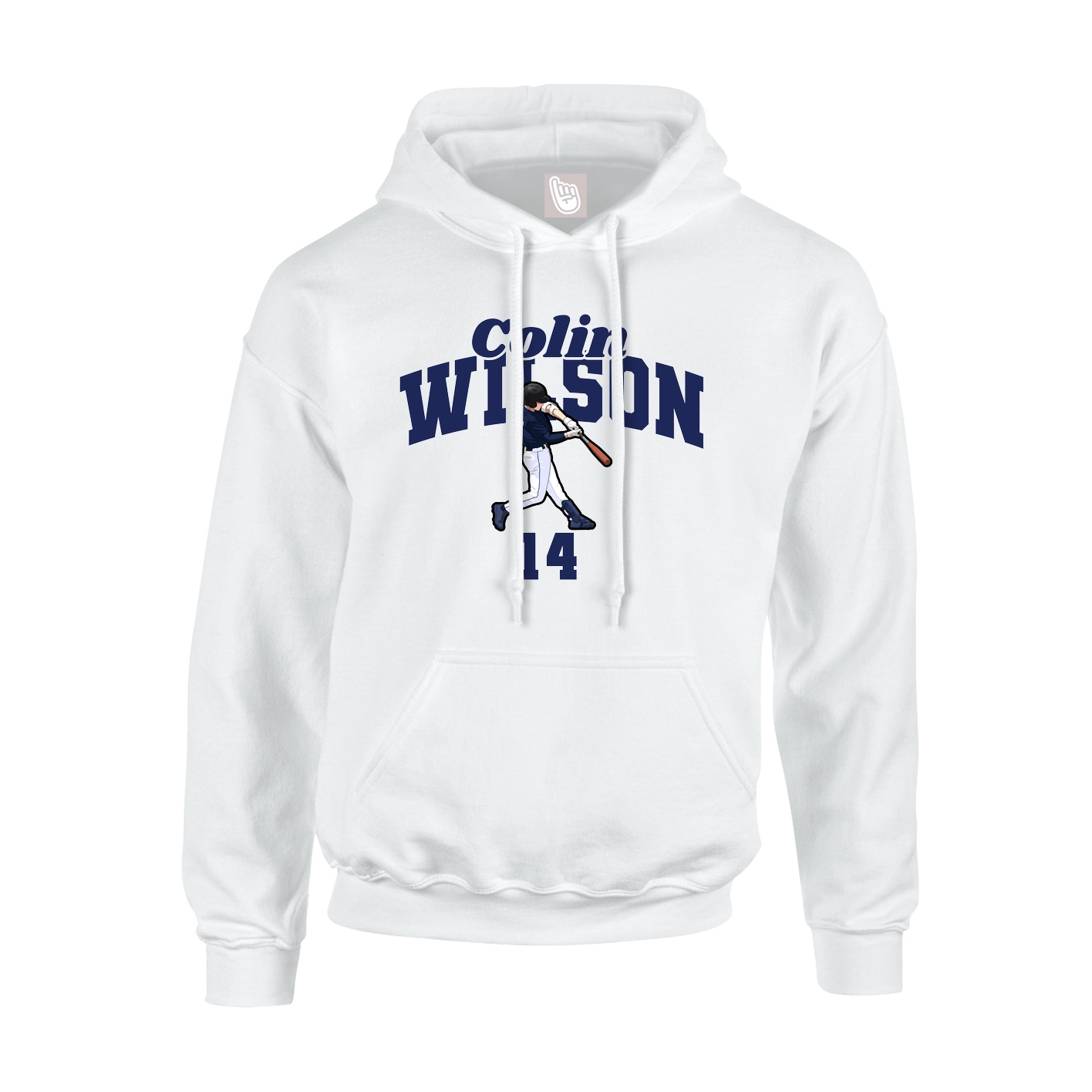 Youth Hoodie — Signature Arch in White