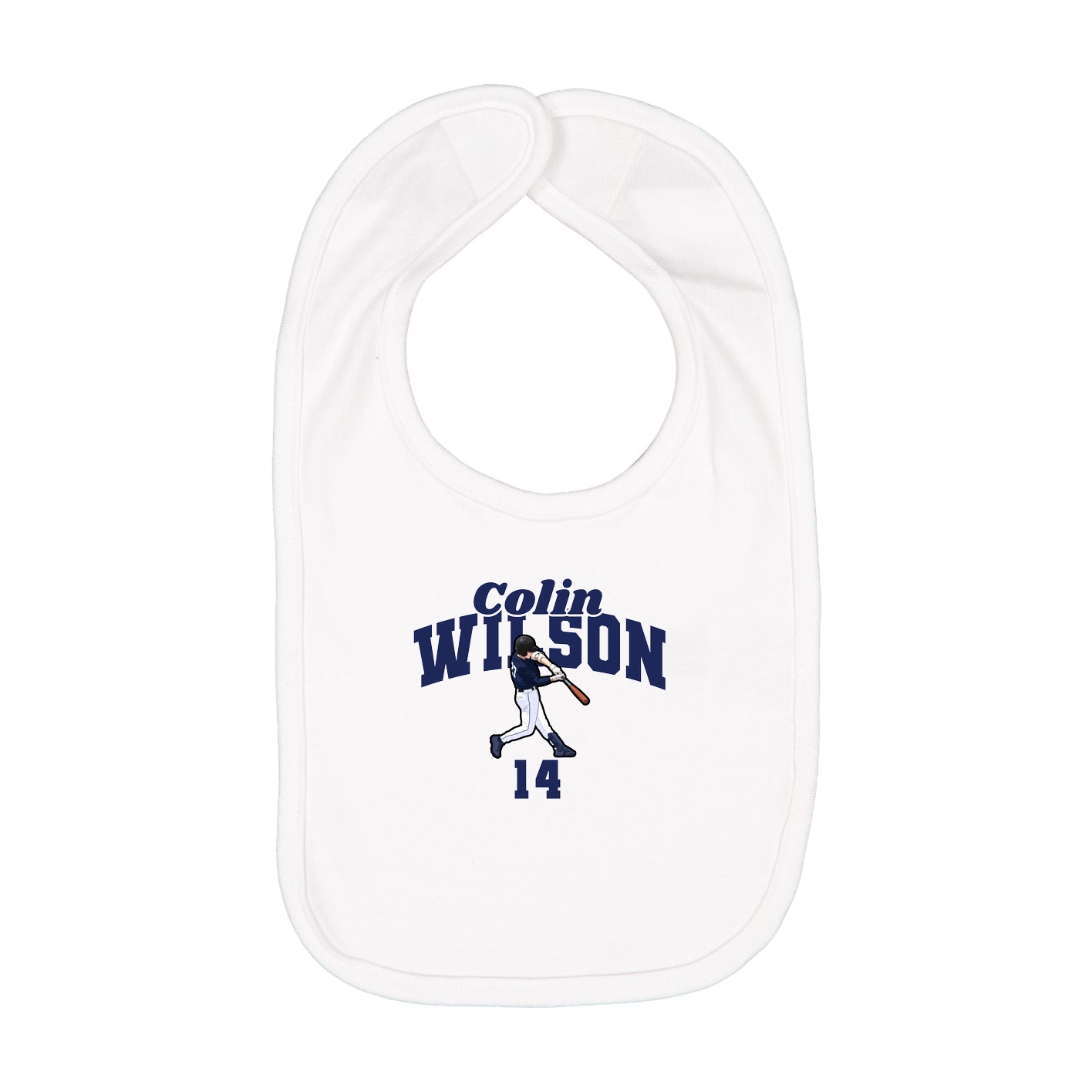 Infant Bib — Signature Arch in White