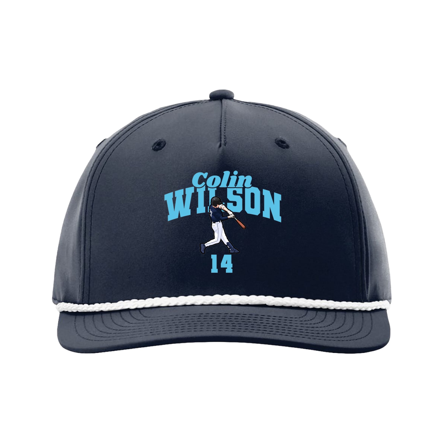 Five-Panel Classic Rope Cap — Signature Arch in Navy