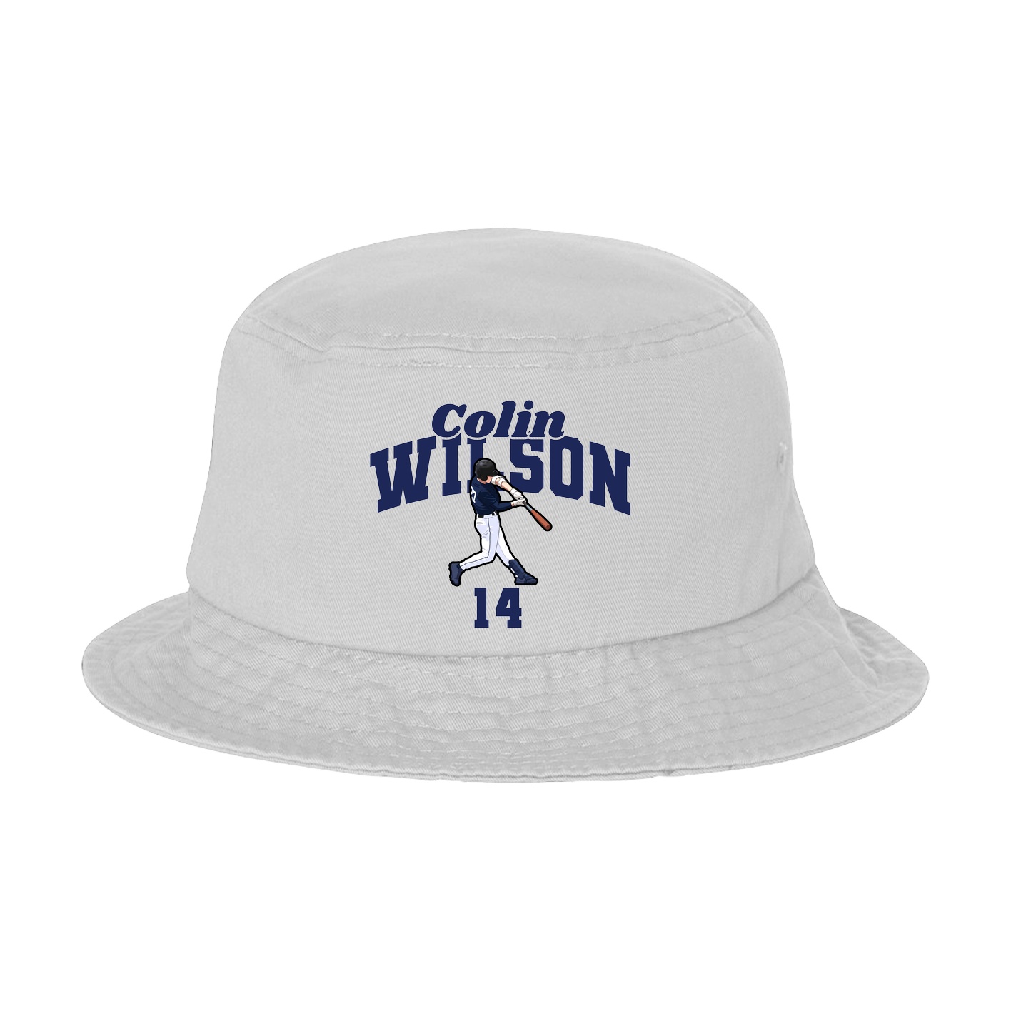 Bucket Cap — Signature Arch in White