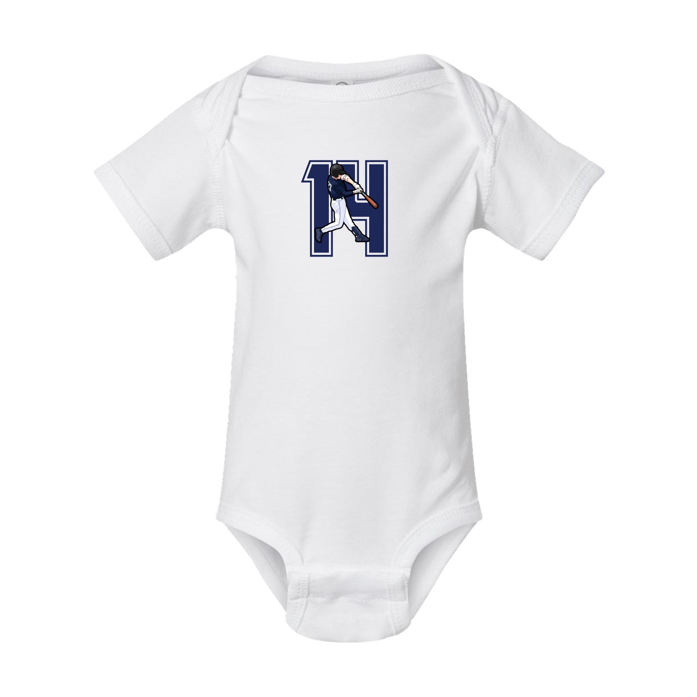 Baby Onesie — Number in White