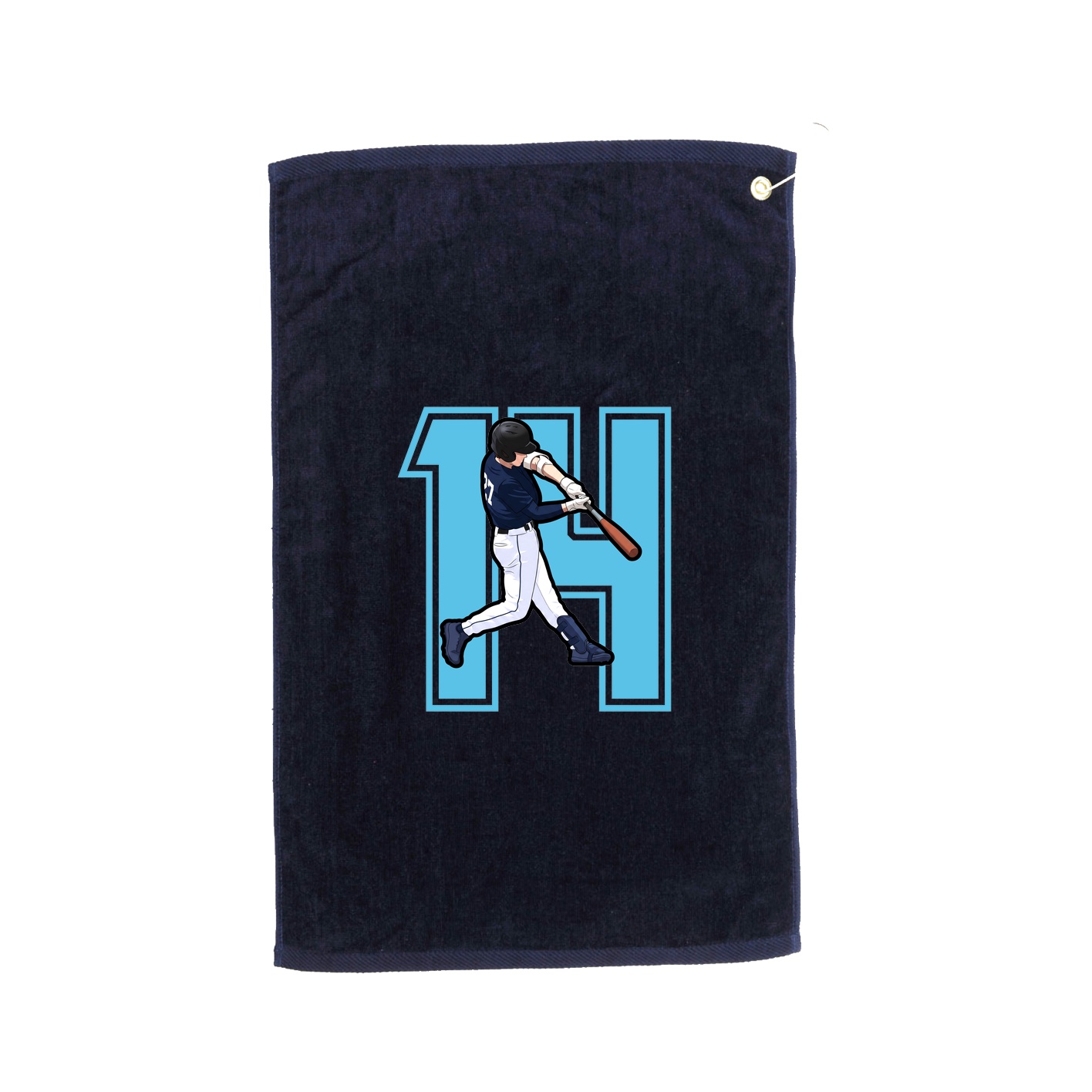 Golf Towel — Number in Navy