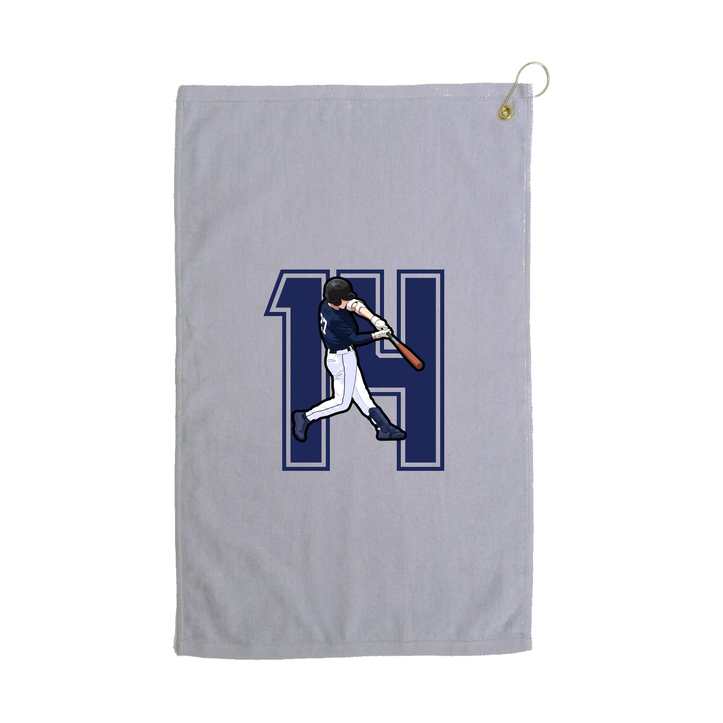 Golf Towel — Number in Grey