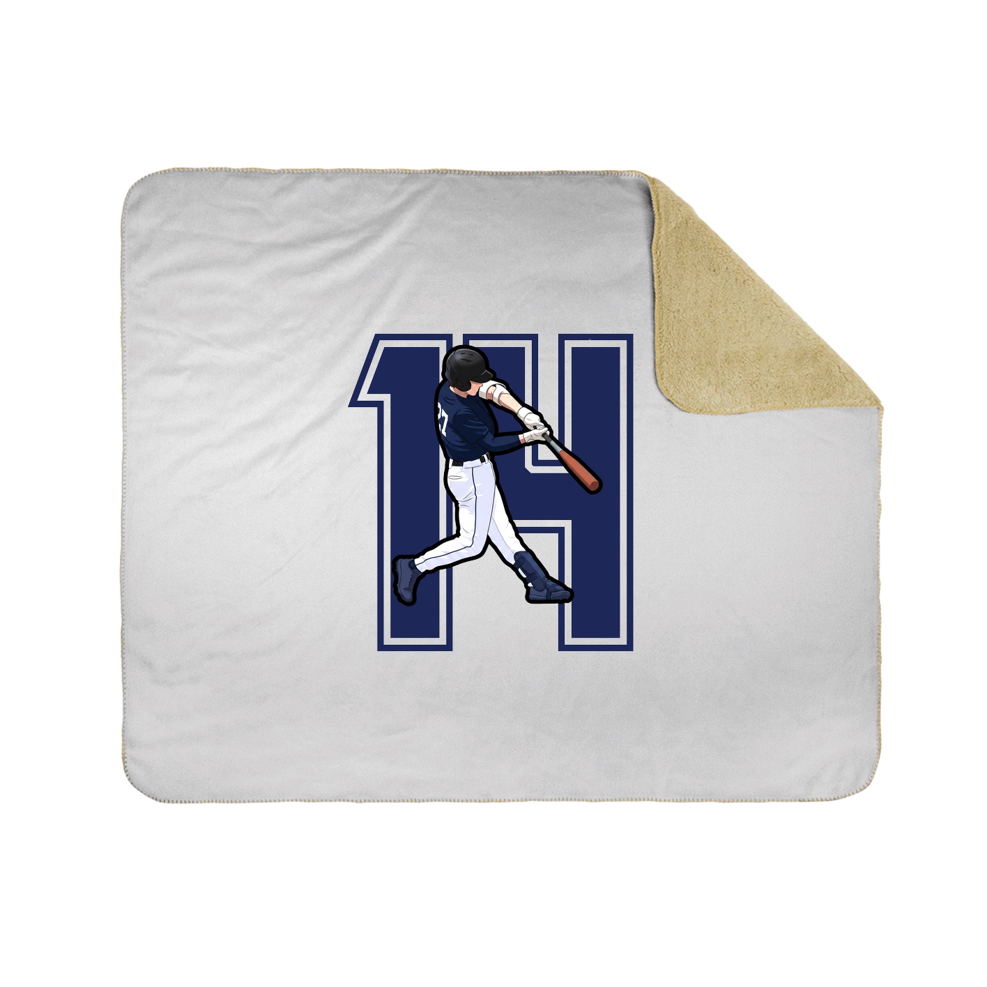 Throw Blanket — Number in White
